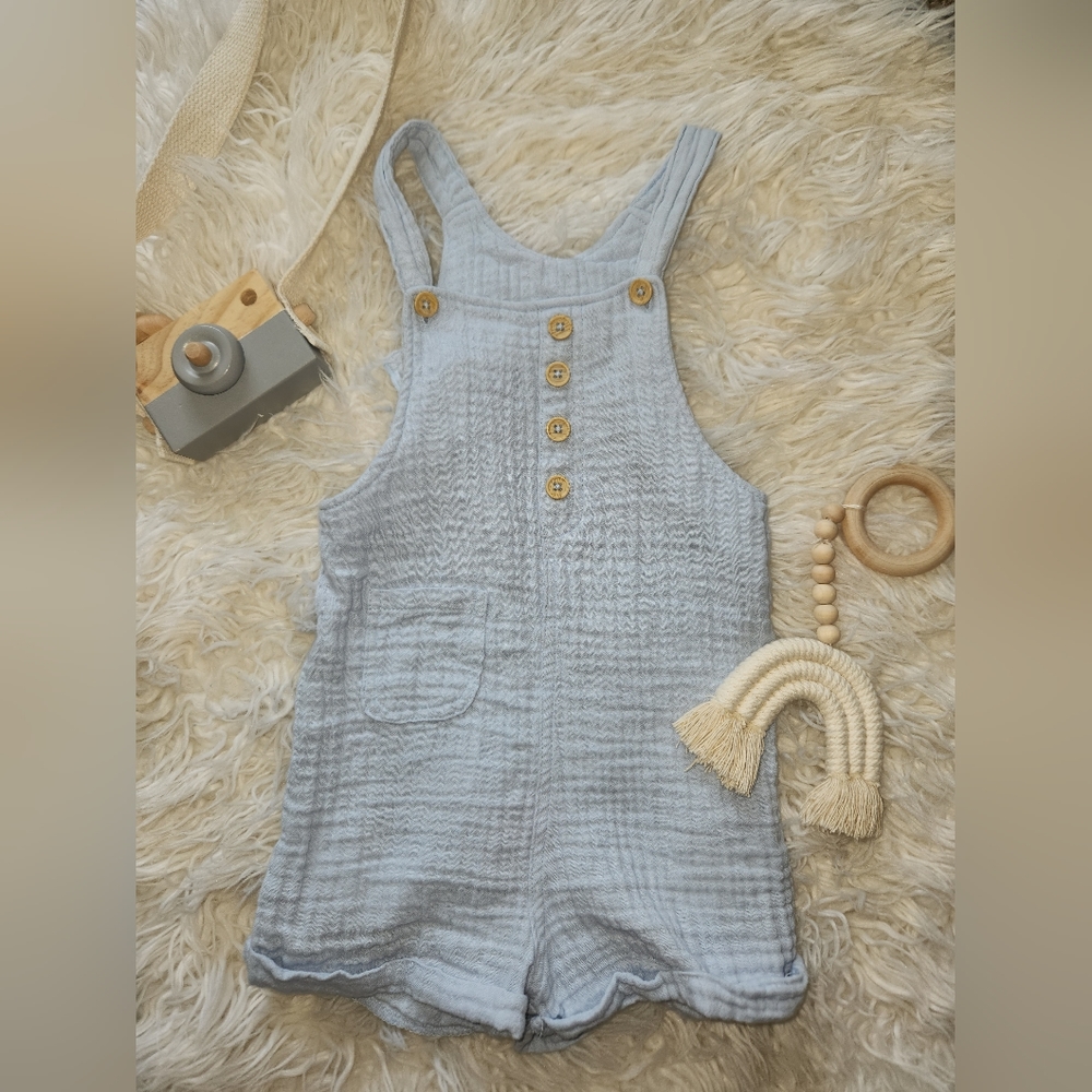 Gerber Baby. Guaze Overalls. Size 12 Months. Blue